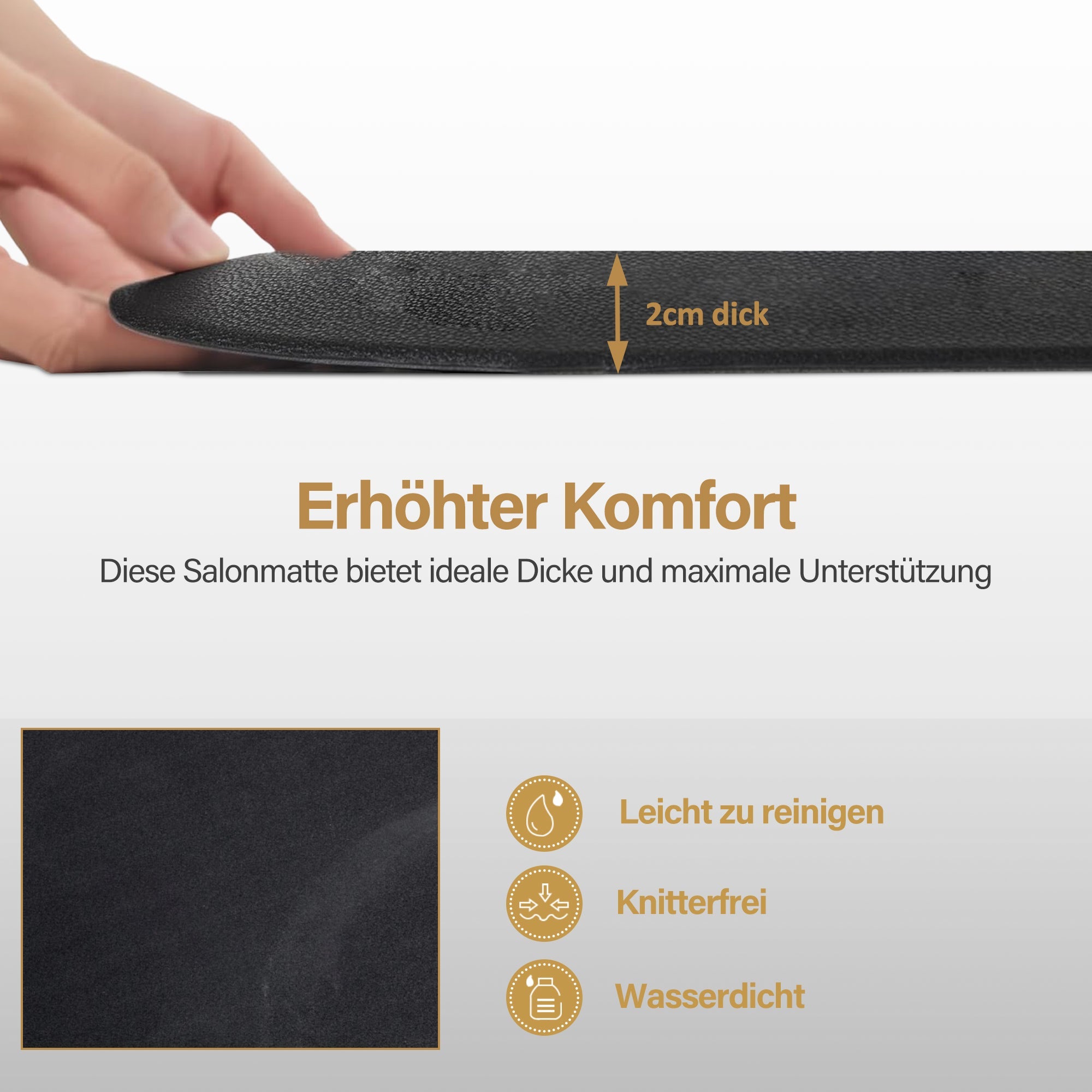 Anti-Ermüdungsmatte für Friseure M122 Schwarz