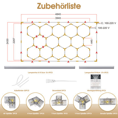 Hexagon LED Garage Light LP004
