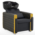 Friseurstuhl mit Waschbecken Retro 8631 Schwarz-Gold