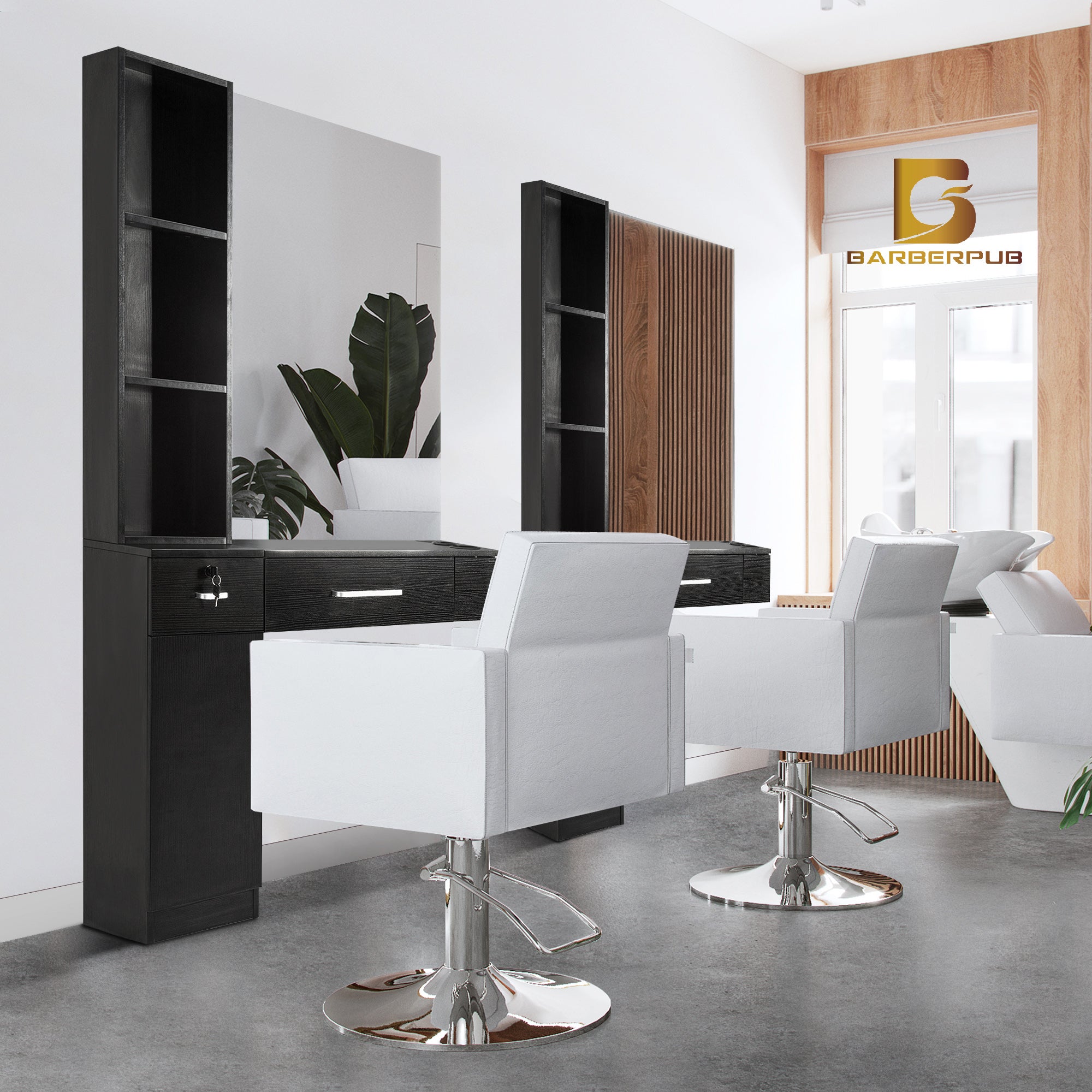 Friseurplatz Bedienungsplatz Spiegeltisch Friseurtisch