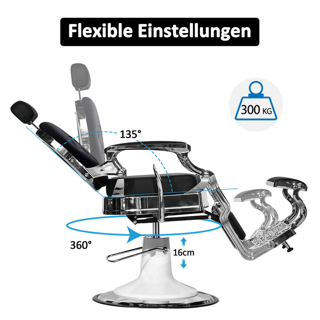 Friseurstuhl Retro Vintage 3860BK