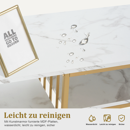 Schminktisch mit 6 Schubladen - Nageltisch aus Holz mit Metallgestell