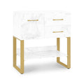 Sideboard mit 2 Schubladen - Badezimmerschrank mit Schrank & offener Ablage