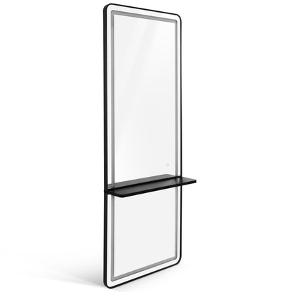Wandspiegel mit Beleuchtung J6271 Schwarz