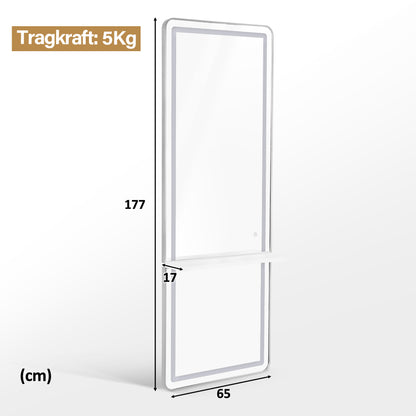 Wandspiegel mit Beleuchtung J6271 Silber