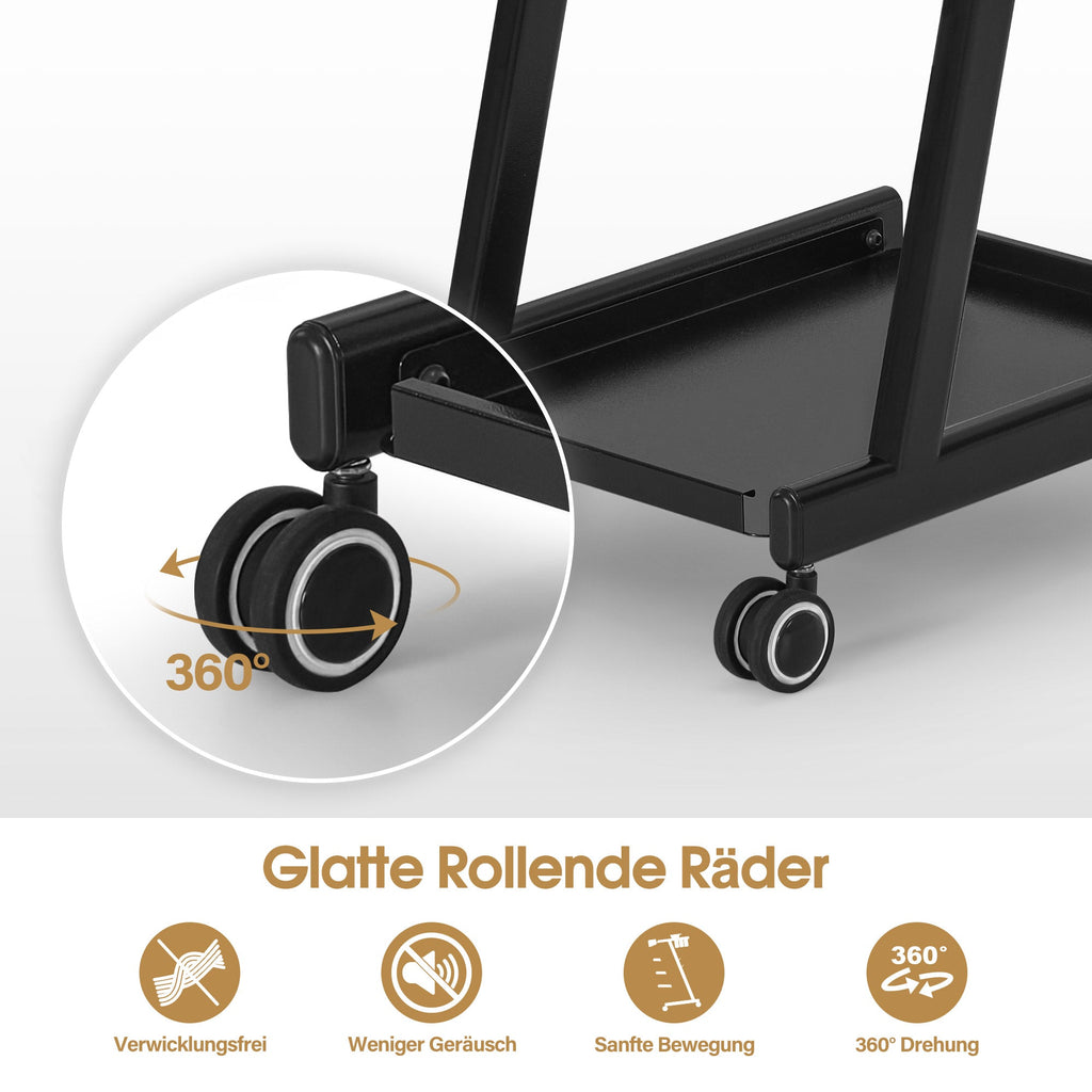 Friseurwagen mit Schublade 2 Ablagen 0085 Schwarz