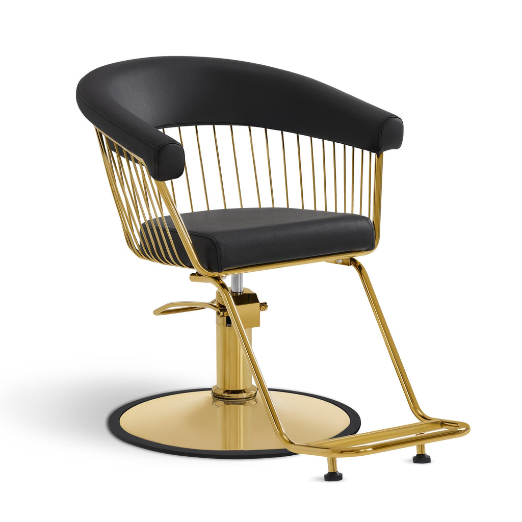 Friseurstuhl 2053 Gold-Schwarz