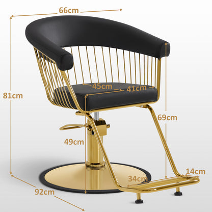 Friseurstuhl 2053 Gold-Schwarz