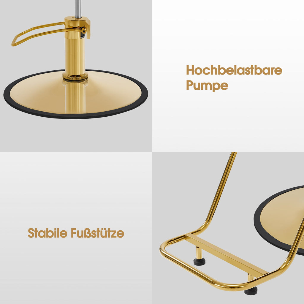 Friseurstuhl 2053 Gold-Schwarz