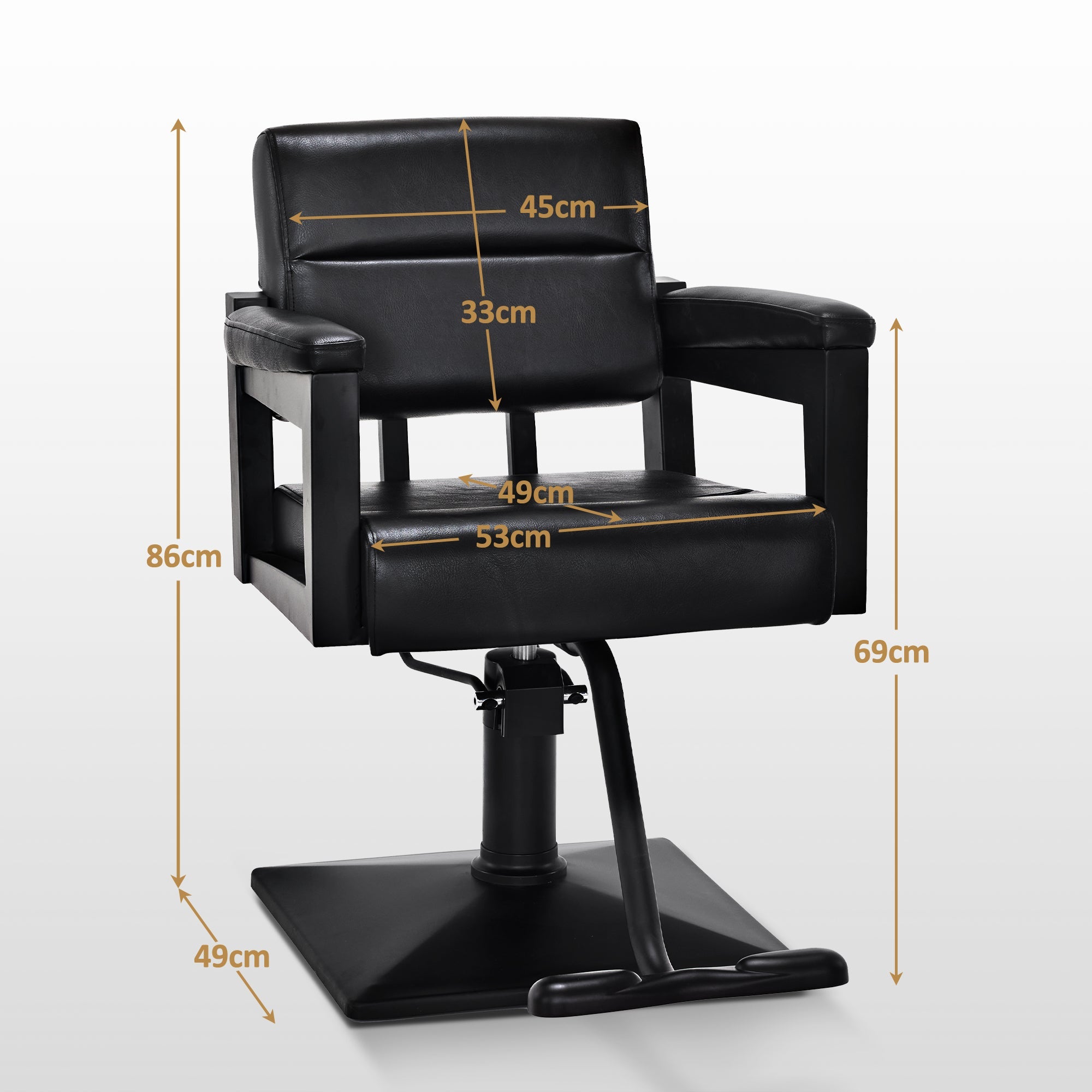 Friseurstuhl 2058 Schwarz