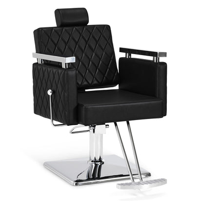 Friseurstuhl Stylingstuhl 2073 Schwarz
