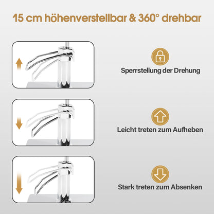 Friseurstuhl Stylingstuhl 2073 Schwarz