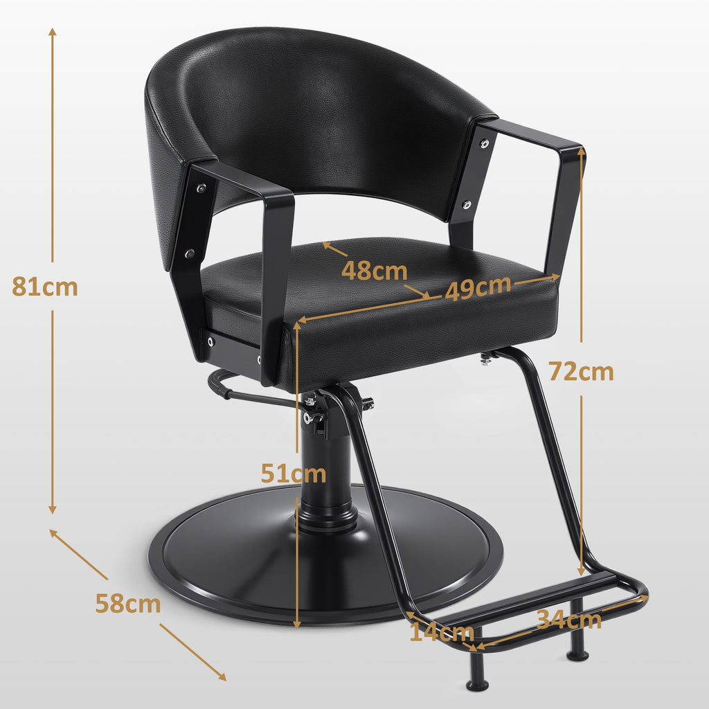 Friseurstuhl Modern 2083 Schwarz