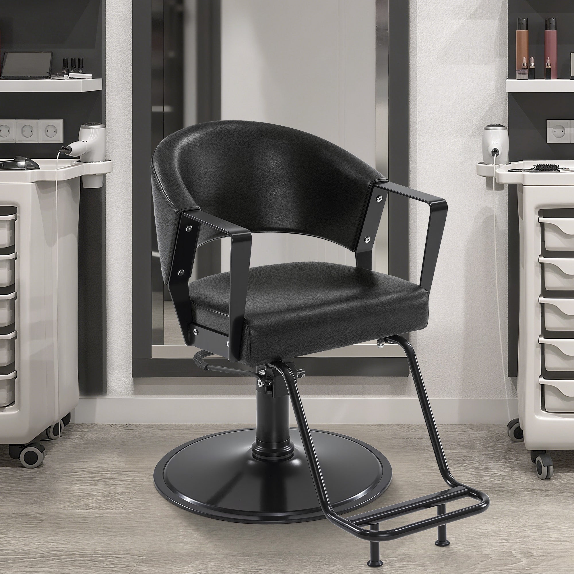 Friseurstuhl Modern 2083 Schwarz