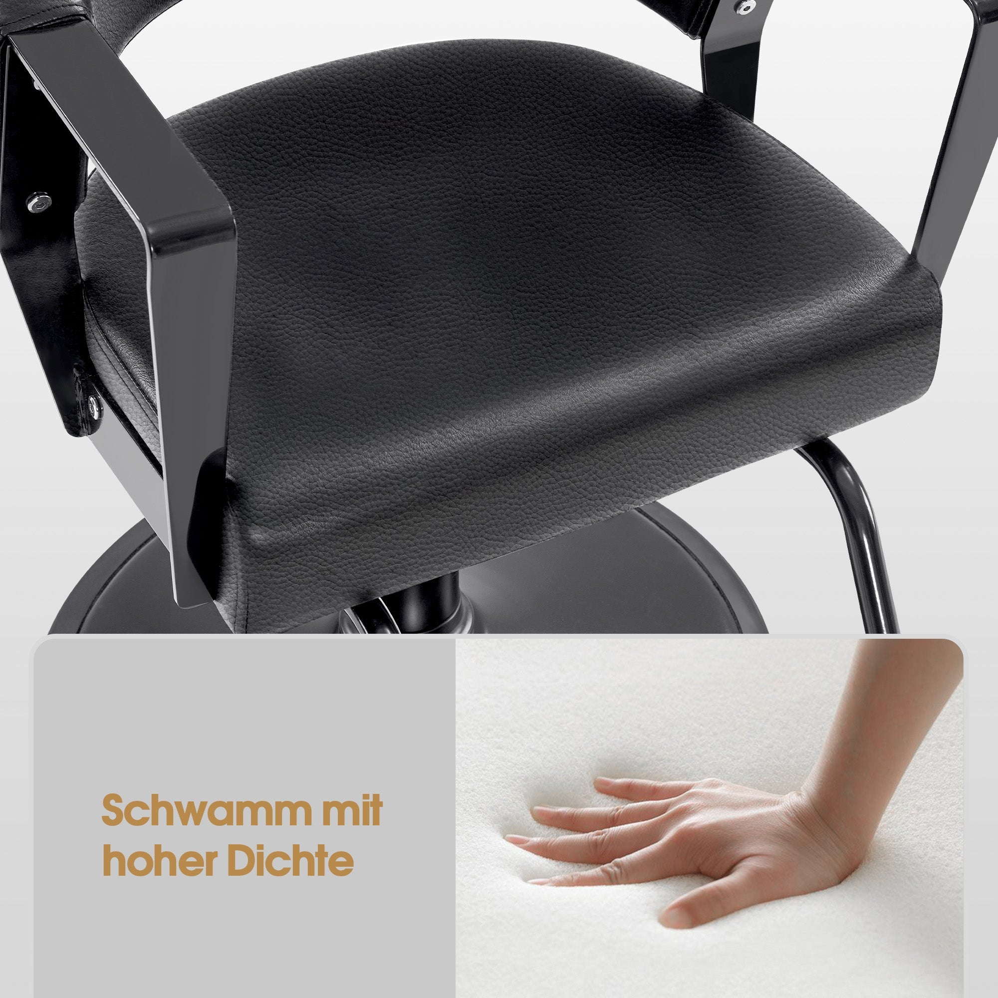 Friseurstuhl Modern 2083 Schwarz