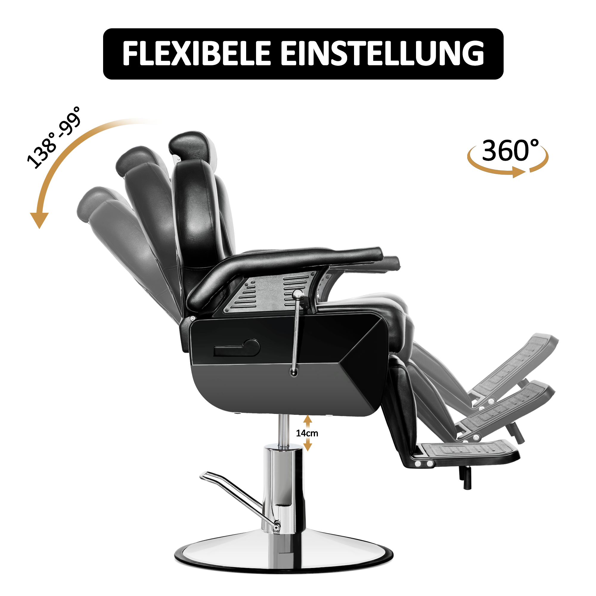 Friseurstuhl Bedienungsstuhl 2687BK