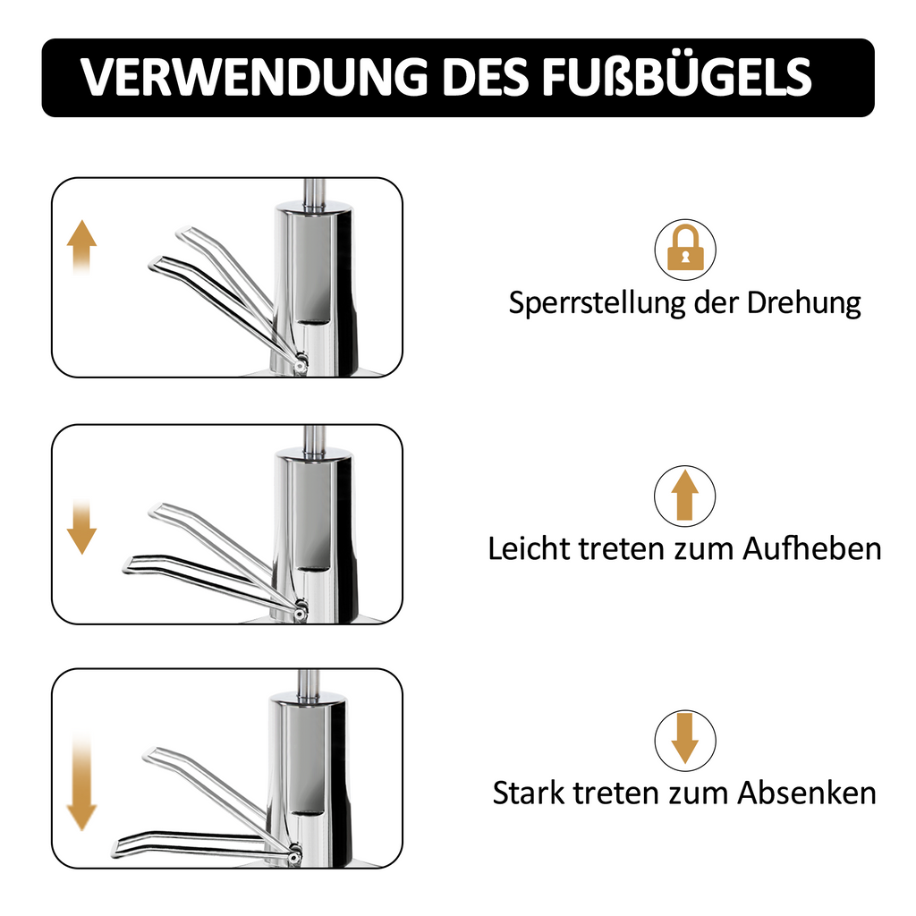 Friseurstuhl Bedienungsstuhl 2687BK