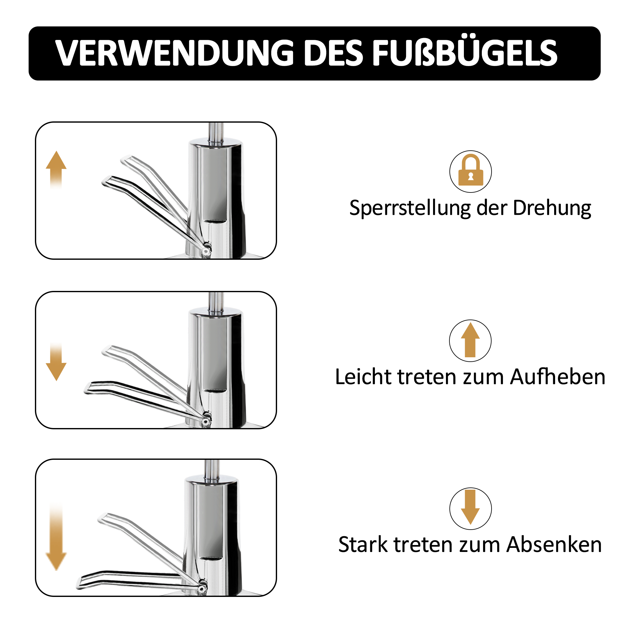Friseurstuhl Bedienungsstuhl 2687BK