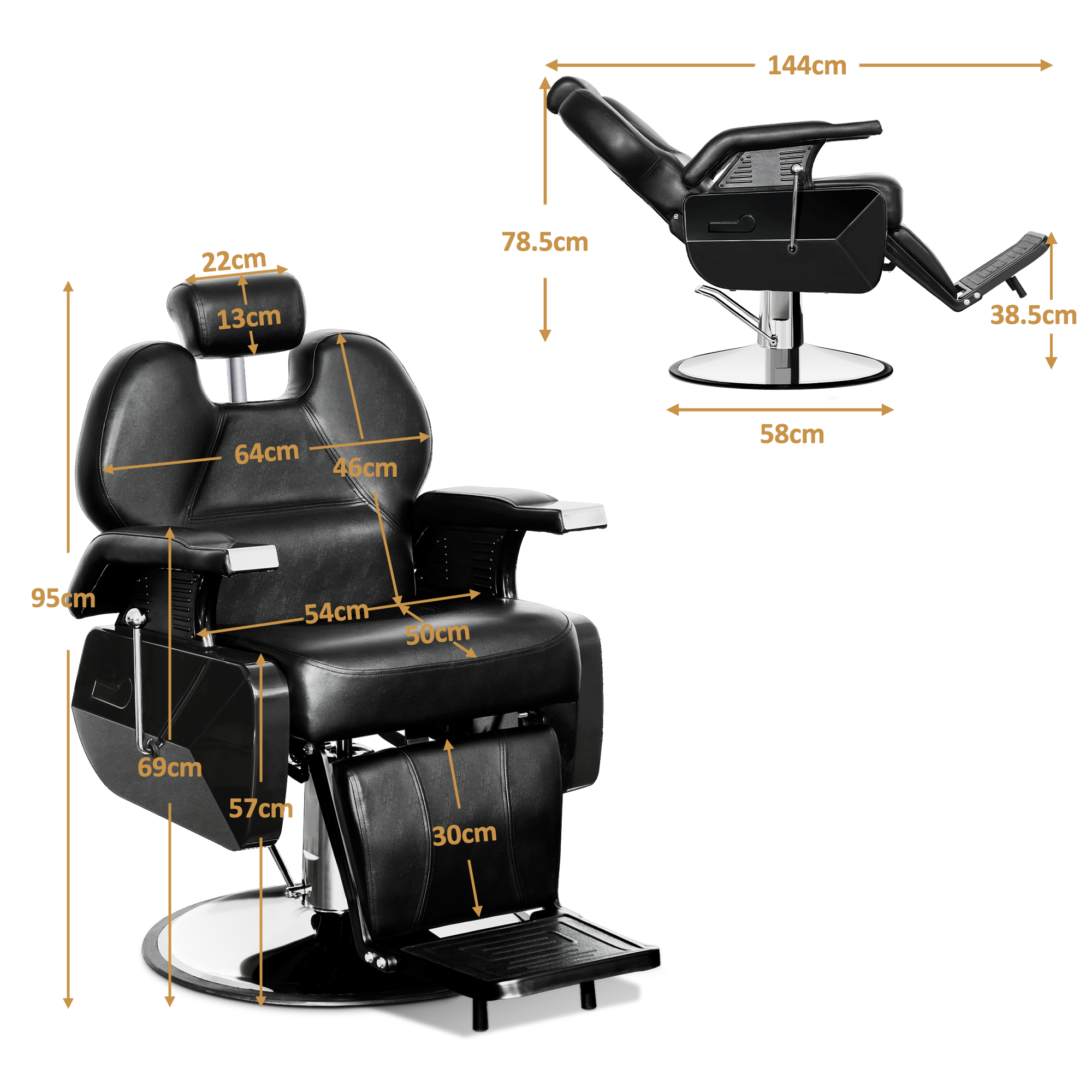 Friseurstuhl Bedienungsstuhl 2687BK