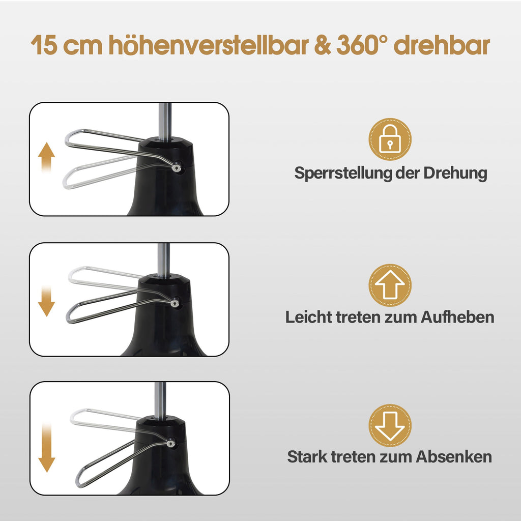 Friseurstuhl Vintage Schwarz 2933BK-F