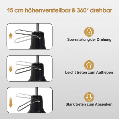 Friseurstuhl Vintage Schwarz 2933BK-F