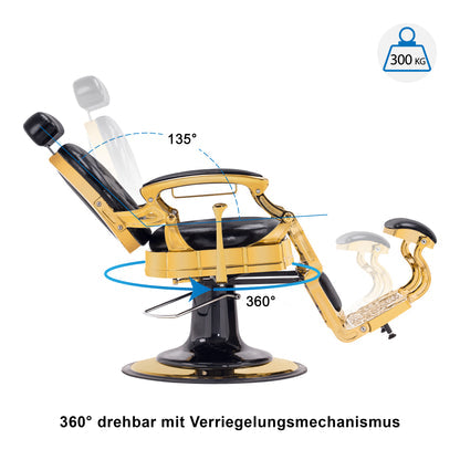 Friseurstuhl Retro Vintage Gold 2933GD-1