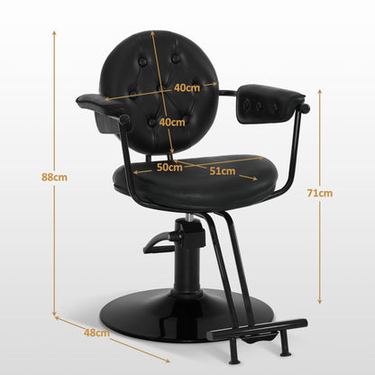 Friseurstuhl Vintage 3159 Schwarz