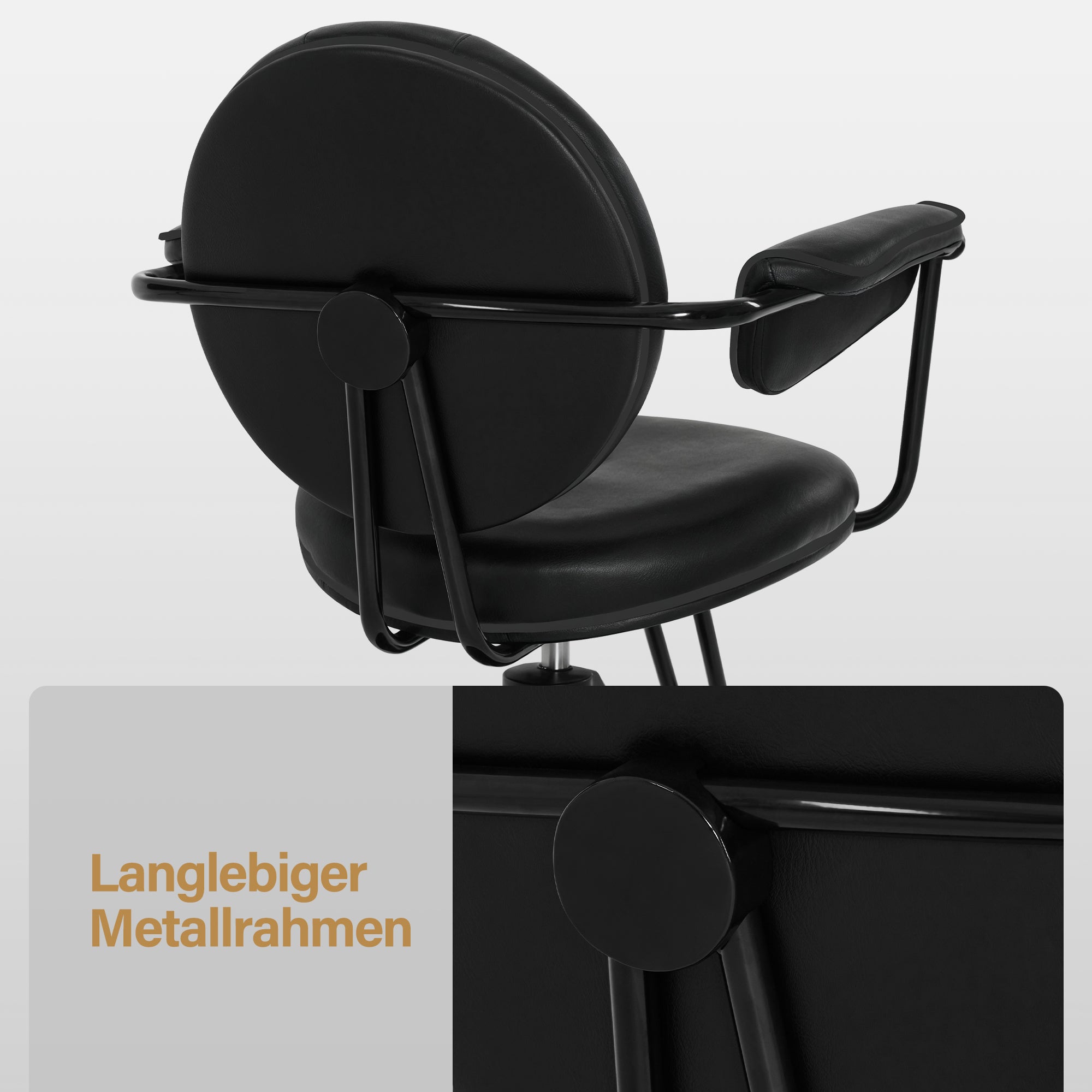 Friseurstuhl Vintage 3159 Schwarz