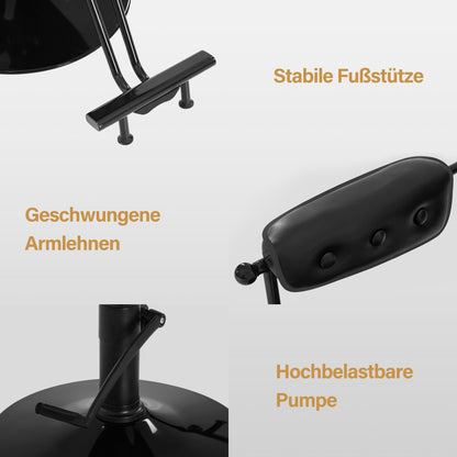 Friseurstuhl Vintage 3159 Schwarz