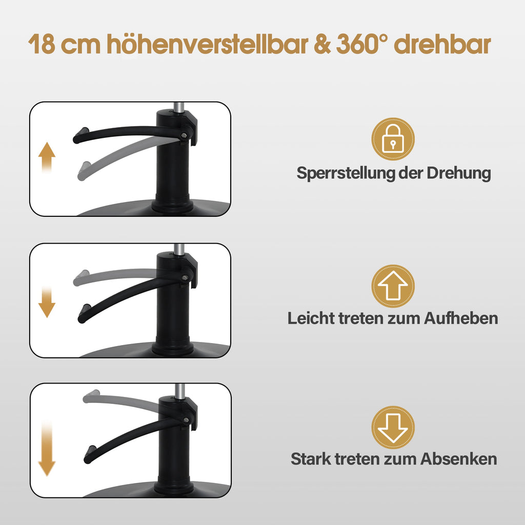 Friseurstuhl Vintage 3159 Schwarz