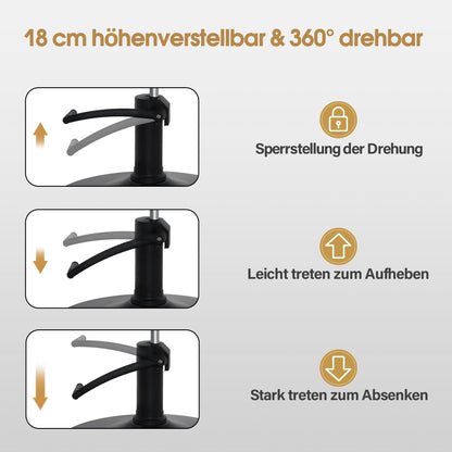 Friseurstuhl Vintage 3159 Schwarz