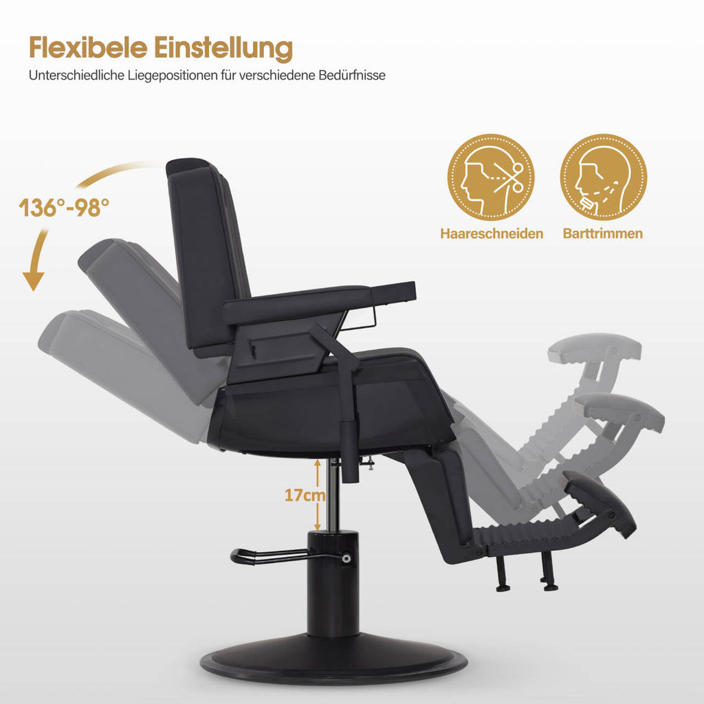 Friseurstuhl 3823 Schwarz