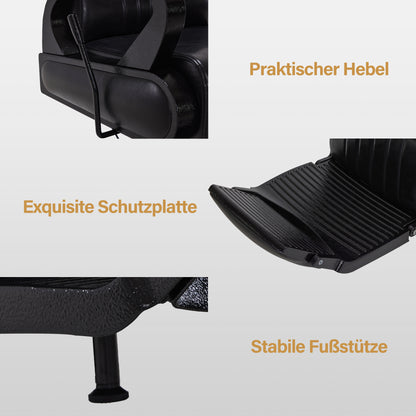 Friseurstuhl mit Kopfstütze 3851 Schwarz