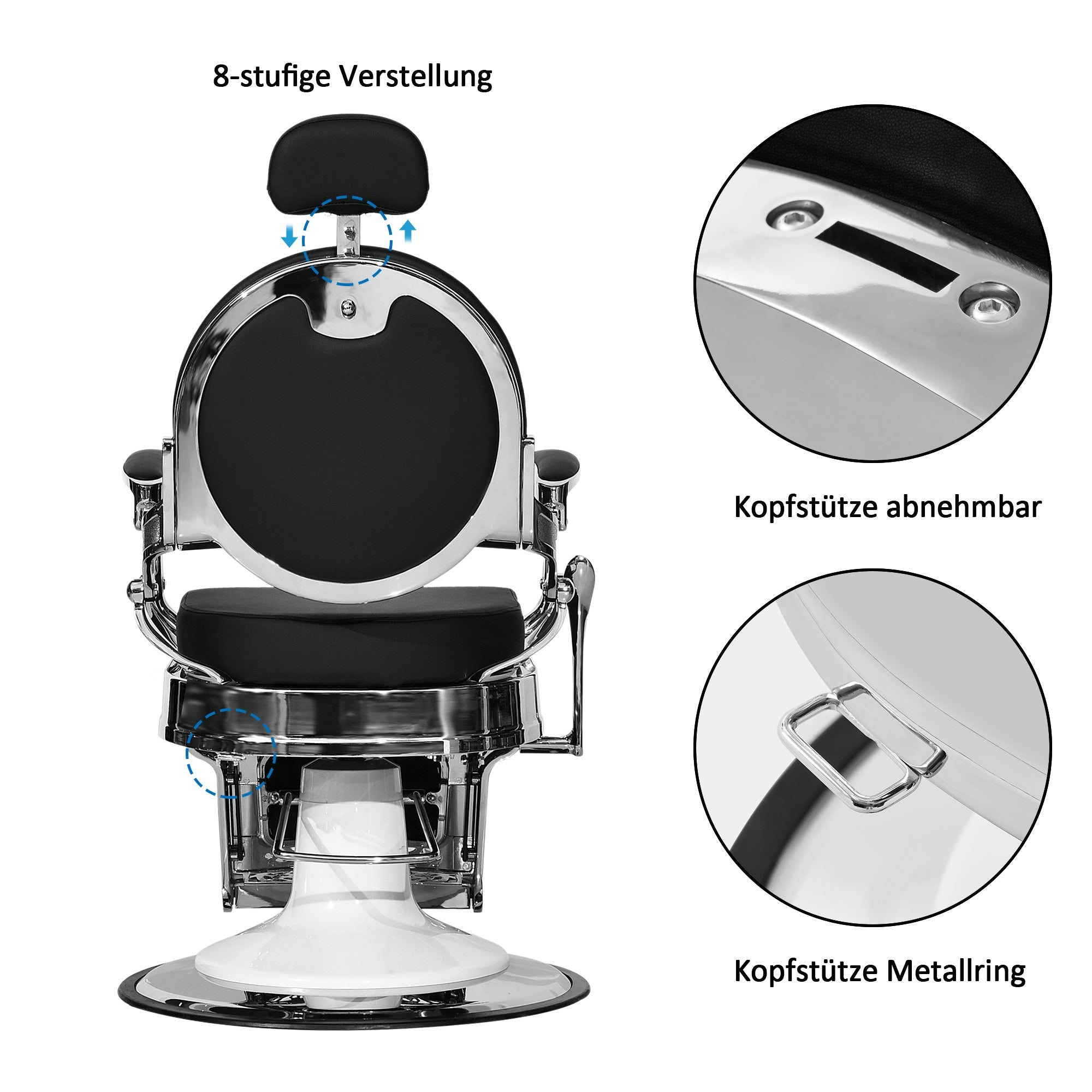 Friseurstuhl Retro Vintage 3860BK