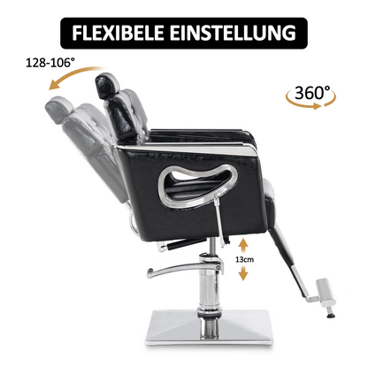 Friseurstuhl Retro Vintage 8132 Schwarz