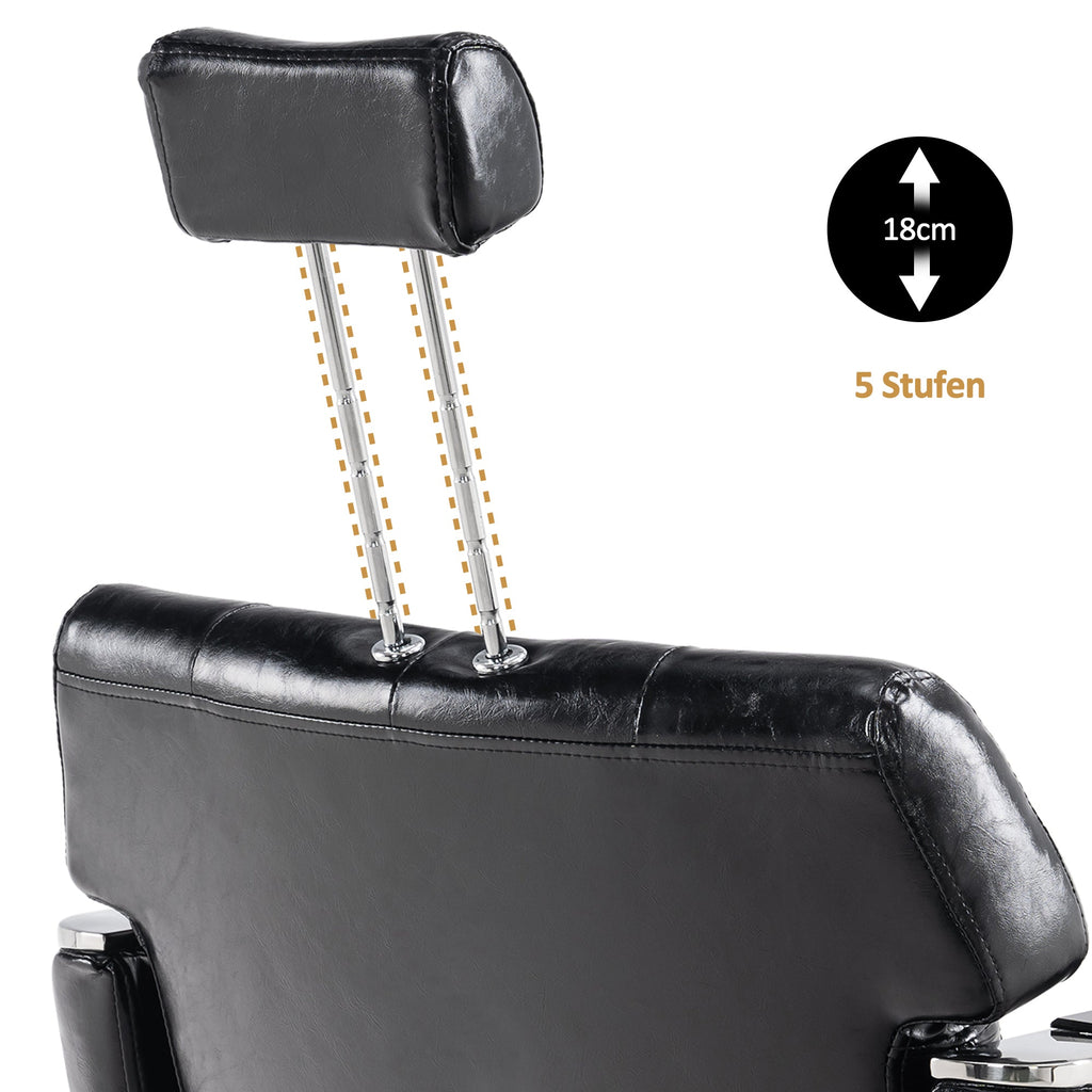 Friseurstuhl Retro Vintage 8132 Schwarz