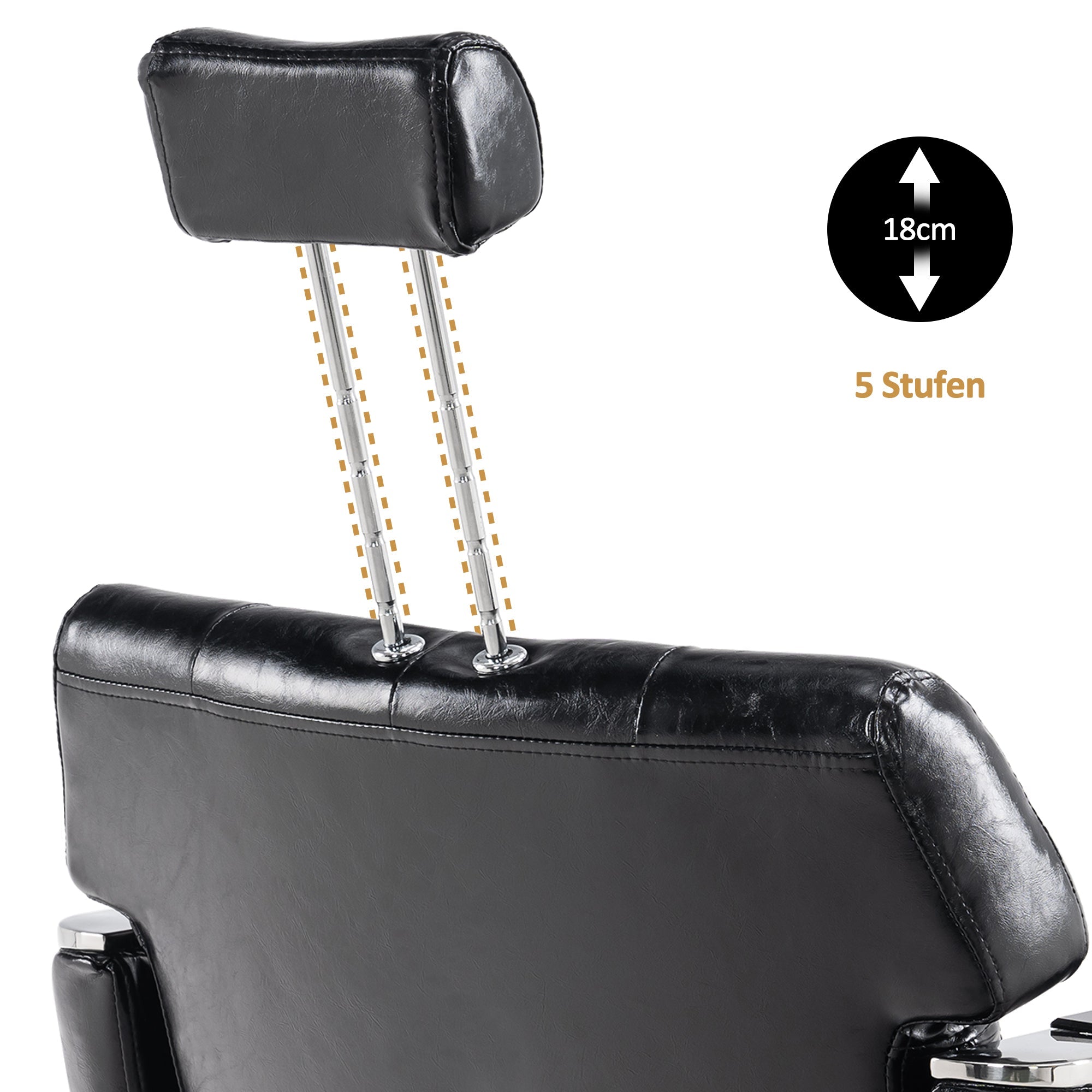 Friseurstuhl Retro Vintage 8132 Schwarz