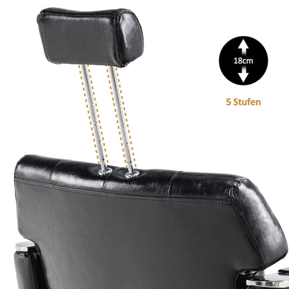 Friseurstuhl Retro Vintage 8132 Schwarz