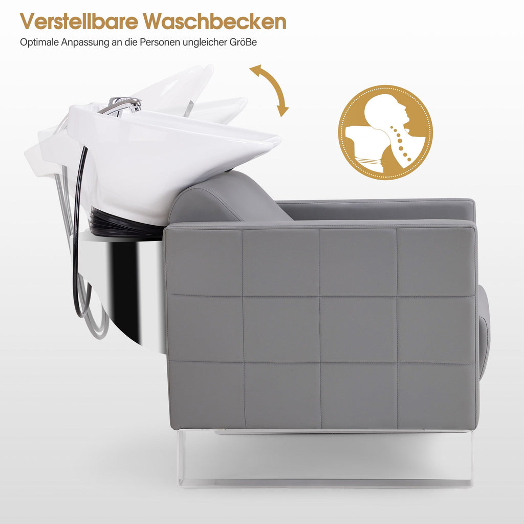 Friseurstuhl mit Waschbecken 8611 Schwarz