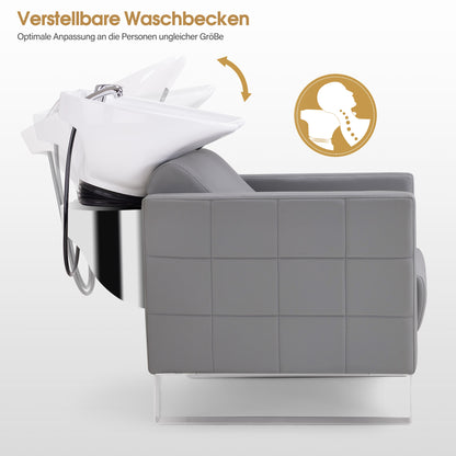 Friseurstuhl mit Waschbecken 8611 Schwarz