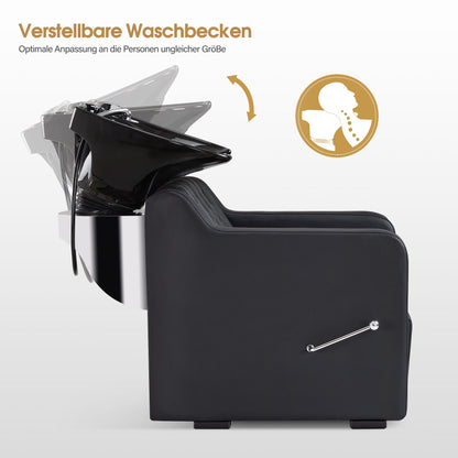 Friseurstuhl mit Waschbecken 8620 Schwarz