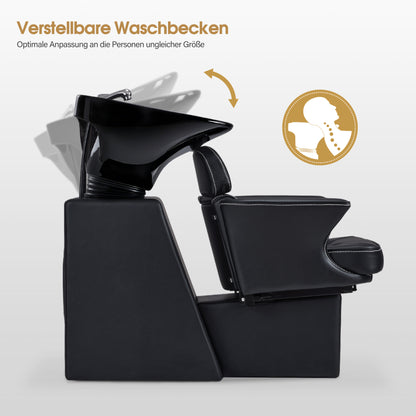 Friseurstuhl mit Waschbecken 8692 Schwarz