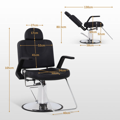 Friseurstuhl 8817 Schwarz