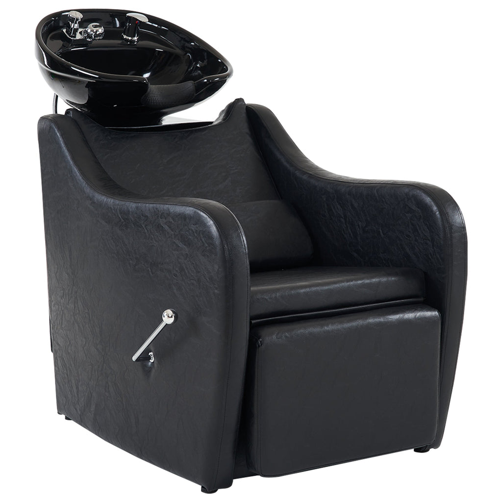Friseurwaschbecken Waschplatz Shampoo Stuhl 9090 Schwarz