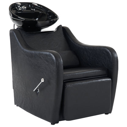 Friseurwaschbecken Waschplatz Shampoo Stuhl 9090 Schwarz