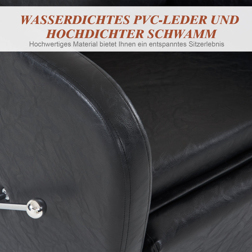 Friseurwaschbecken Waschplatz Shampoo Stuhl 9090 Schwarz
