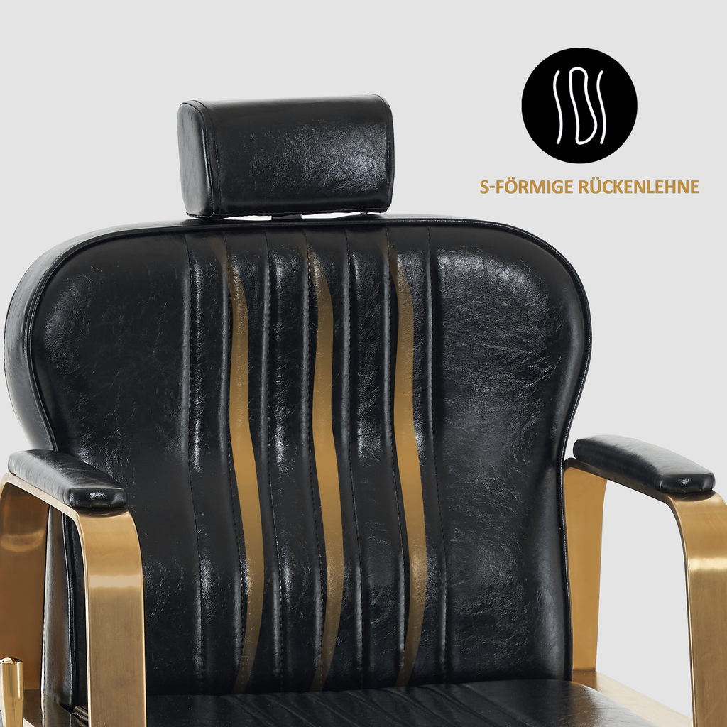Friseurstuhl Retro 9238 Schwarz