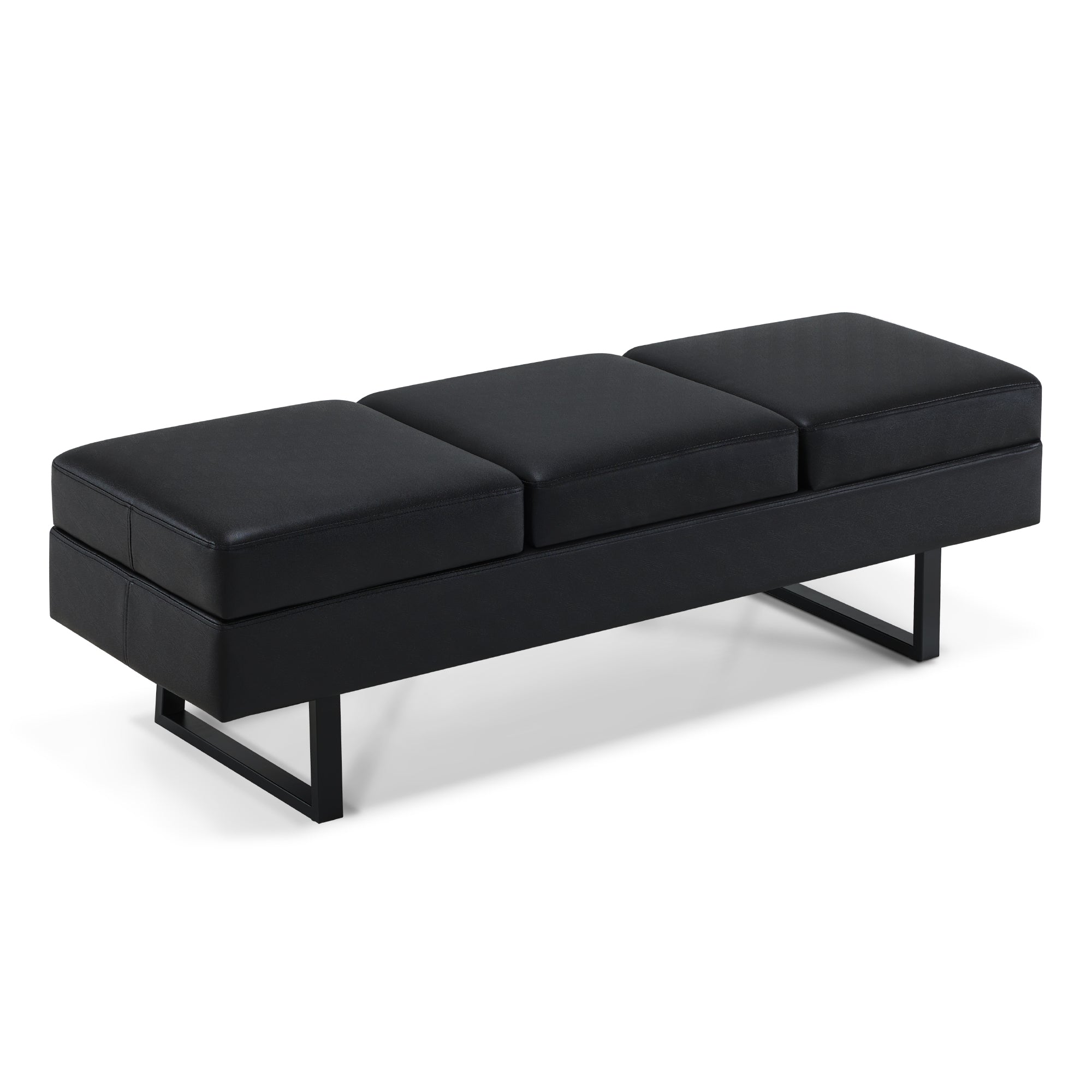 3-Sitzer Sitzbank W513 Schwarz