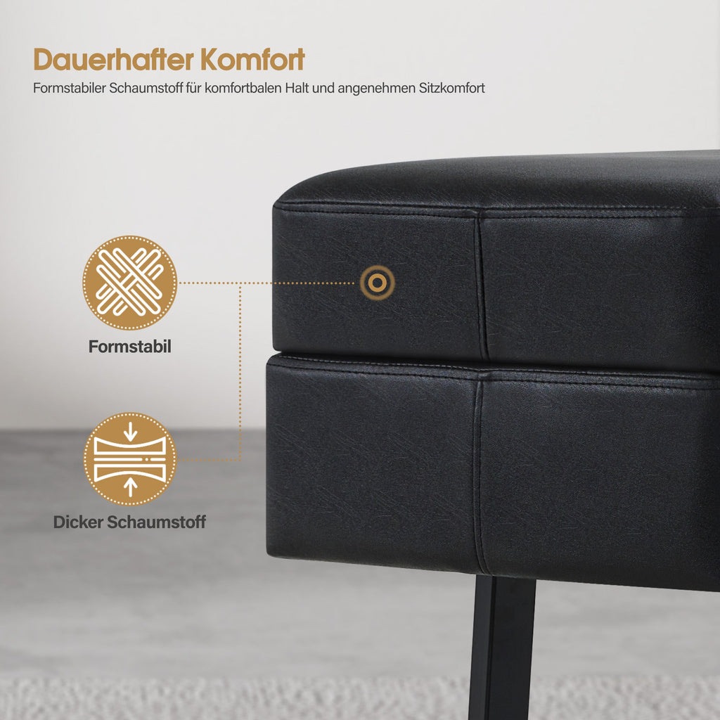 3-Sitzer Sitzbank W513 Schwarz