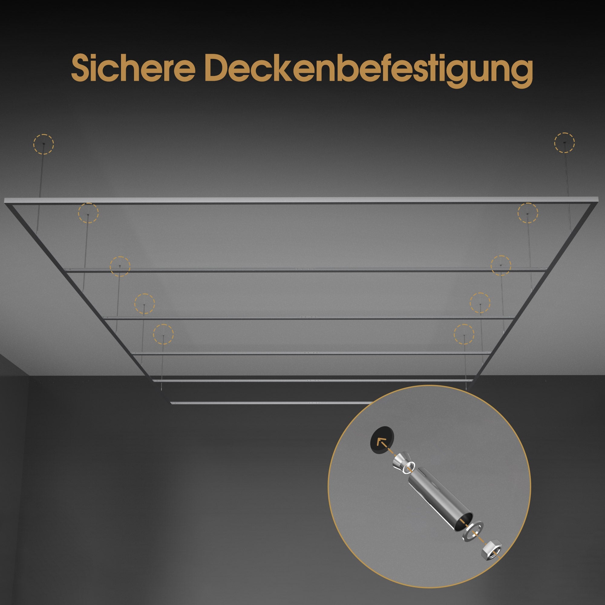 Aluminiumrahmen für Hexagon LED Garage Light